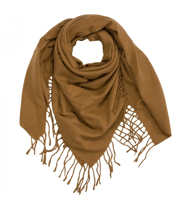 One-color shaik shawl with tassels STELLA