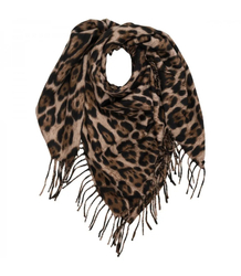 Warm panther scarf with tassels