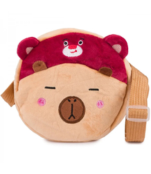 Children's round teddy bear plush bag