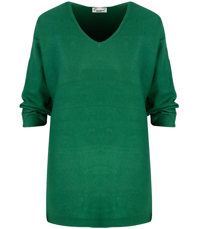 Classic, warm women's V-neck sweater ROSALIA