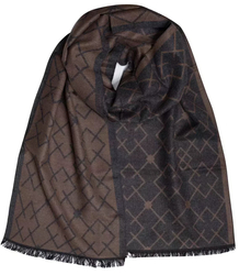 Men's scarf with tassels in patterns