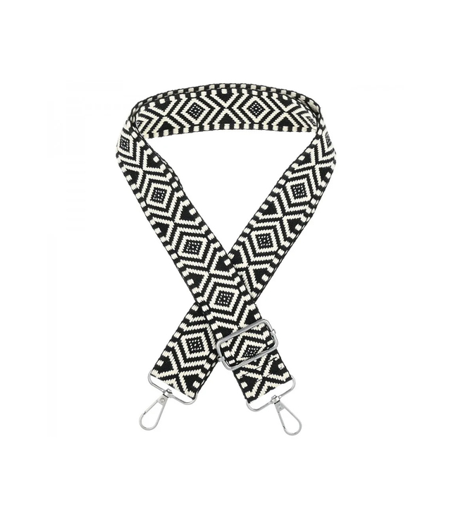 Fashionable braided wide purse strap adjustable