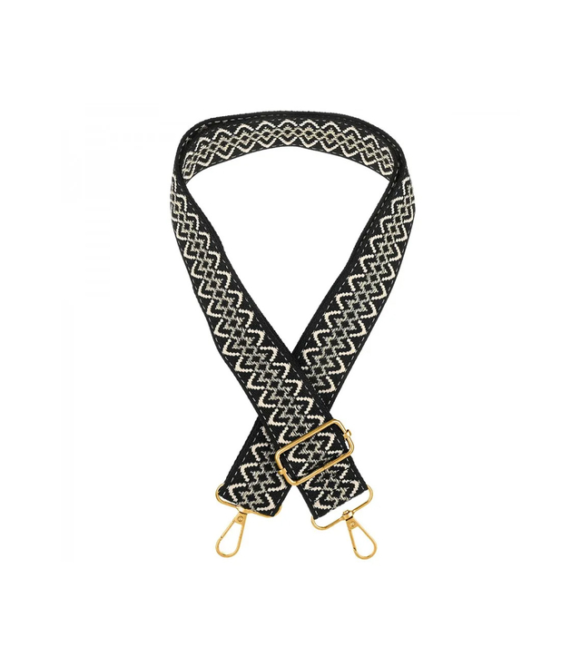 Fashionable braided wide purse strap adjustable