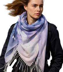 Women's floral pattern scarf 180x70