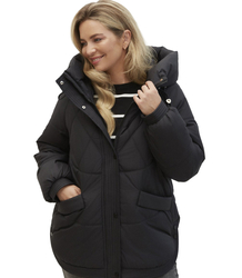 Women's quilted winter jacket with hood KORNELIA