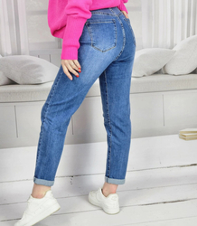 Spodnie jeansowe Jeansy mom fit blue ELIZA