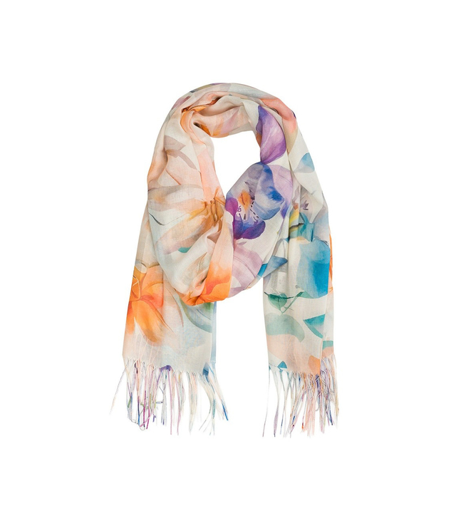 Women's floral pattern scarf 180x70