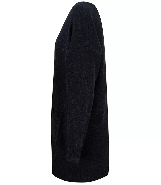 Plain classic long button down cardigan sweater