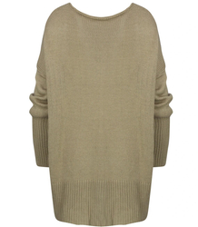 Women's smooth loose sweater with longer back SOPHIA