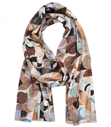 Warm stylish scarf geometric pattern soft smooth 180x75 cm