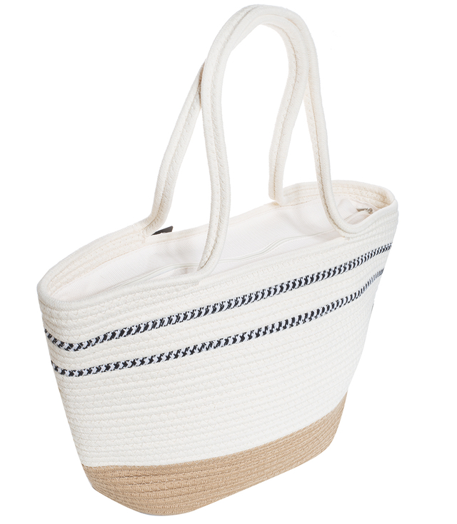 Mega large summer beach bag braided cotton