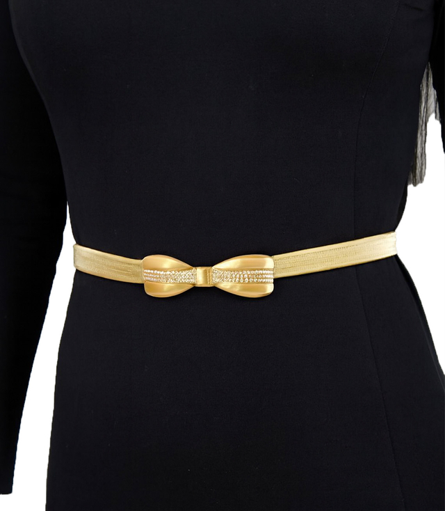 Women's belt with decorative buckle for dresses