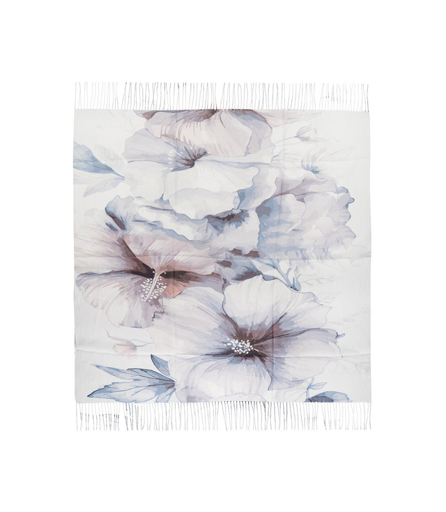 Women's scarf with floral pattern 100x100