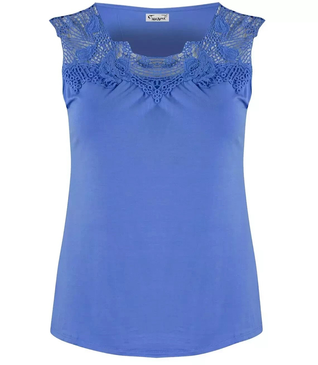 Blouse top undershirt with lace MIKA