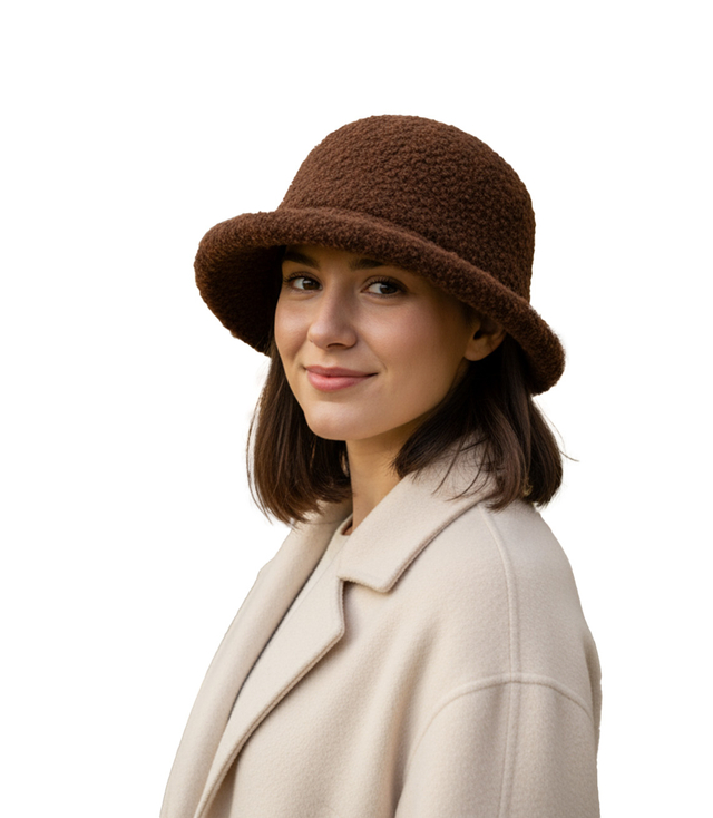 Women's hat made of soft teddy fabric