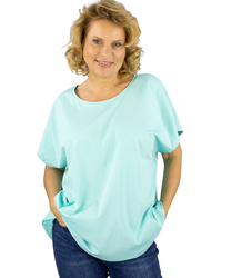 Blouse t-shirt with round neckline oversize Emma