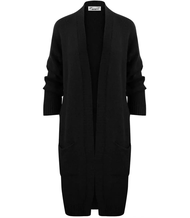 Warm and soft LONG BASIC sweater cardigan