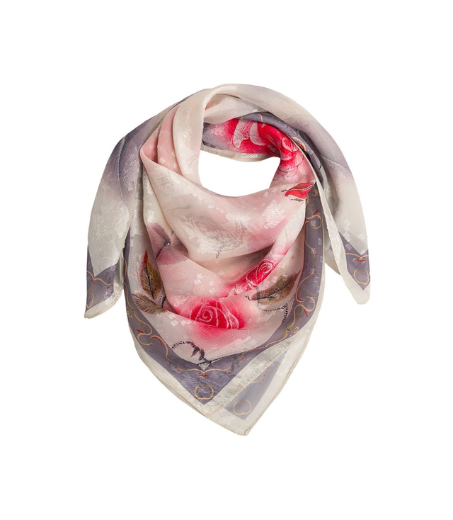 Elegancka kobieca chusta z obłędnym wzorem 70x70