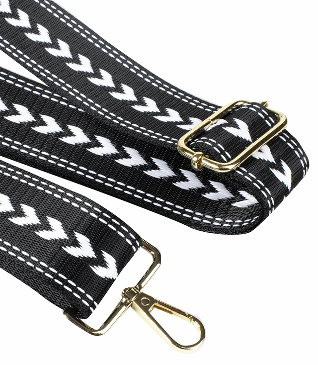 Fashionable braided wide purse strap adjustable