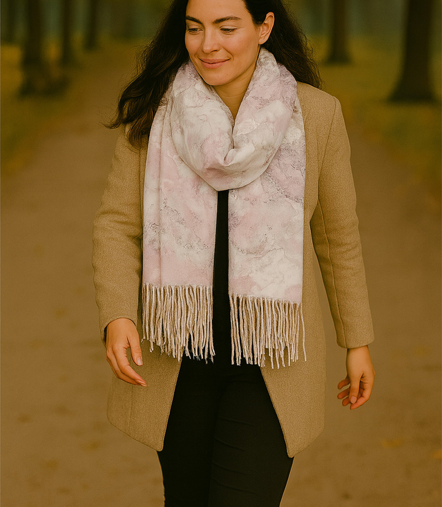 Women's scarf fashionable pattern with tassels