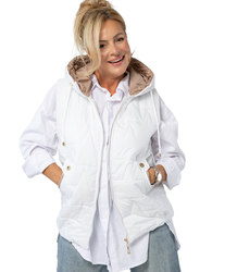 Women's quilted sleeveless hooded jacket MARINA