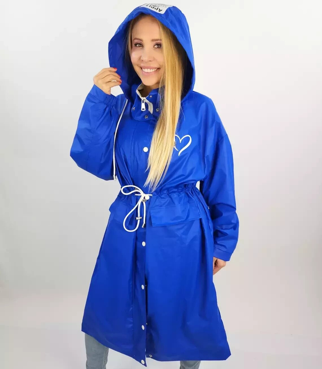 Lightweight longer raincoat parka