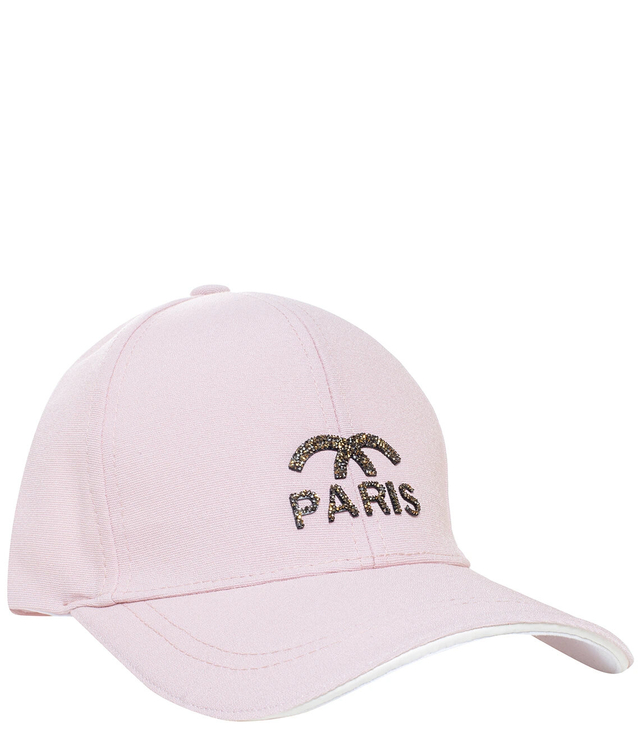 Women's Beanie Cap decorated with PARIS inscription made of crystals