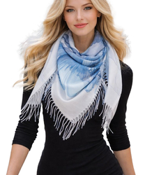 Women's scarf with floral pattern 100x100