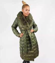 Quilted jacket coat sleeveless 4W1 FUR