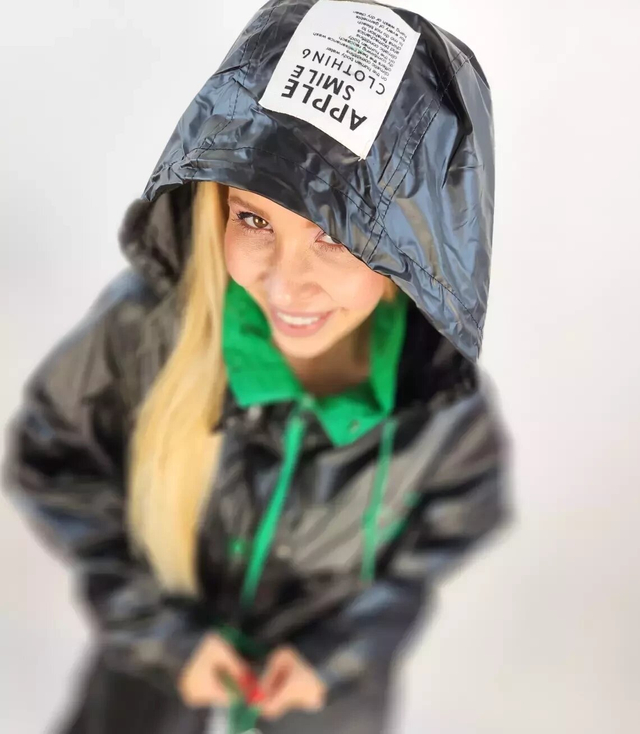 Lightweight longer raincoat parka