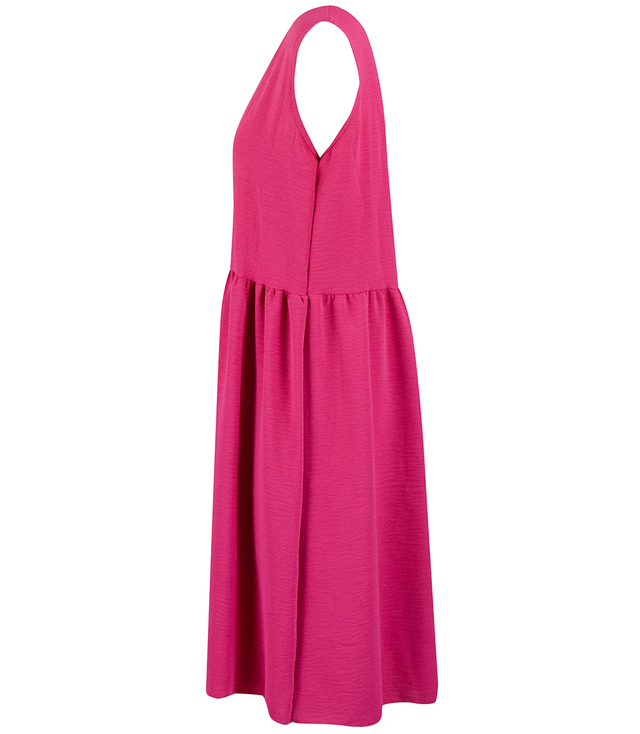 A simple midi dress with a cut-off waist and flared bottom NATASHA