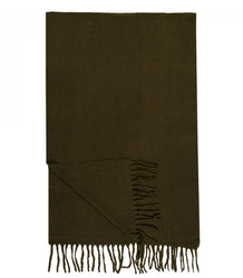 Elegant scarf with tassels in one color