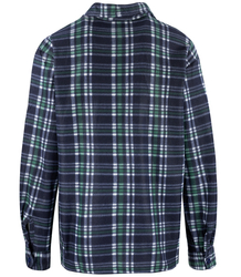 Warm fleece men's plaid shirt with zipper closure 