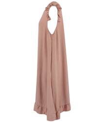 Loose, oversize summer midi dress with ruffles, HONEY