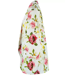 Loose-fitting flowers suit jacket