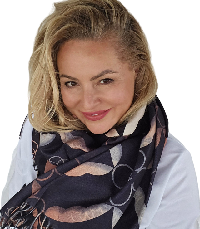 Shawl Scarf Stylish warm abstract soft smooth 180x70 cm