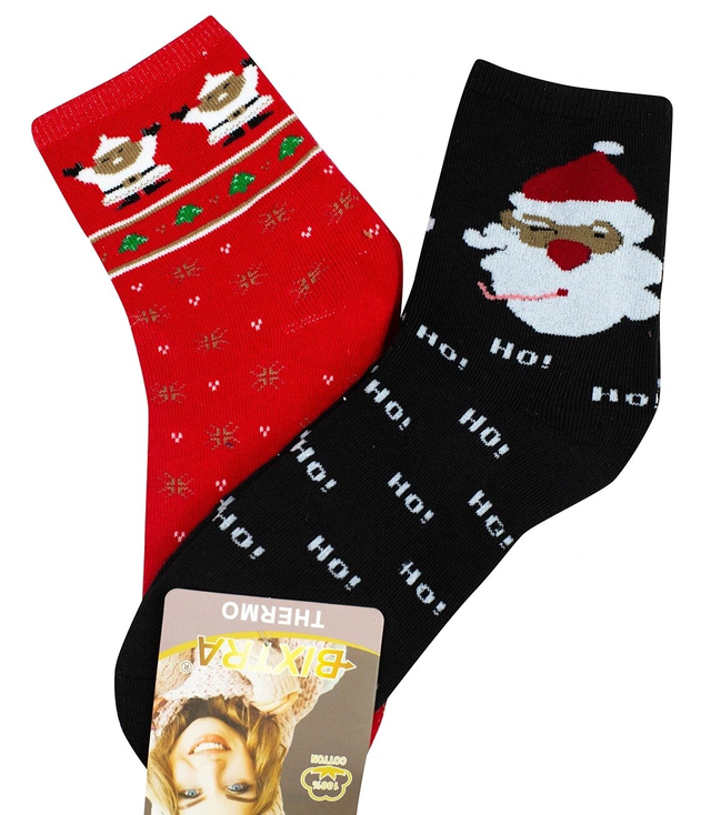 Christmas socks 2-pack SANTA Santa Claus Gift Unisex