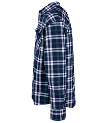 Warm men's checkered shirt with warming button-down classic