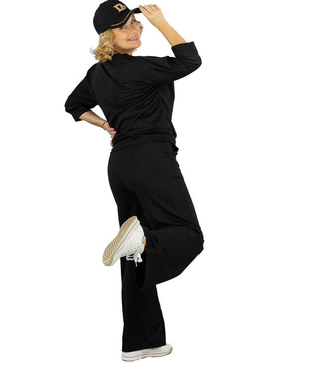 Women's sports tracksuit set cotton plain wide leg MIRANDA