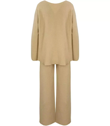 Sweater set tracksuit knit sweatshirt pants