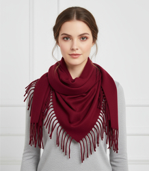 One-color shaik shawl with tassels STELLA