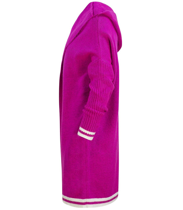 Ciepły miękki kardigan sweter z KAPTUREM