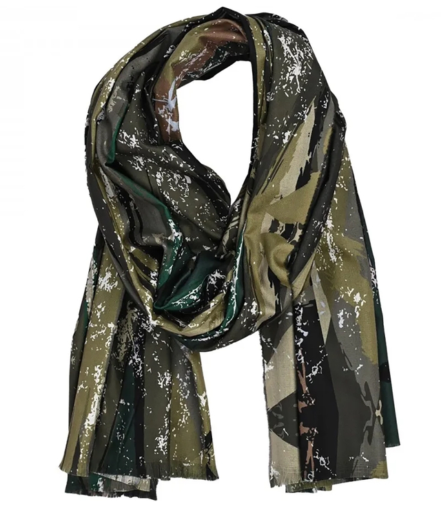 Warm stylish scarf abstract pattern soft smooth 180x75 cm