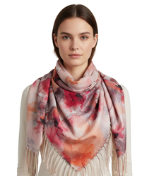 Delicate elegant women's shawl shawl with tassels