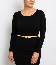 Women's belt with decorative buckle for dresses