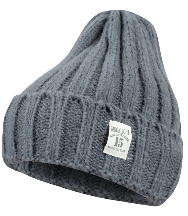 Warm unisex one-color mohair beanie hat