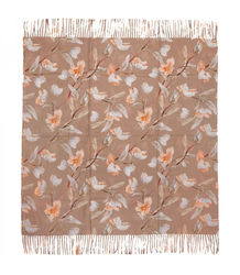 Elegant floral shawl scarf with tassels