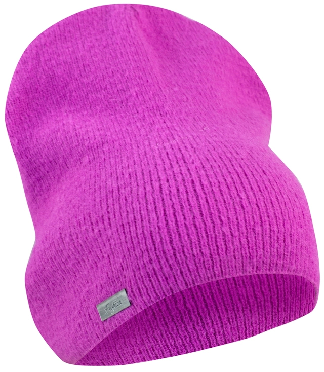 Warm unisex one-color mohair beanie hat