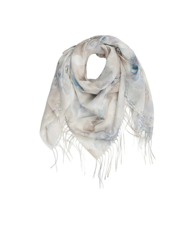 Women's scarf with floral pattern 100x100