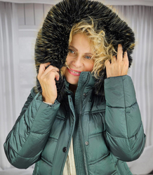 Long quilted winter warm coat with hood ARCTICA jacket